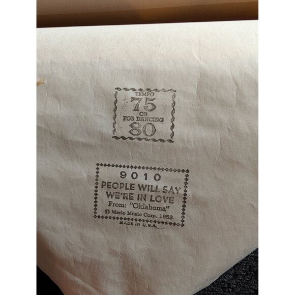 Q.R.S. Word Roll 9010 People will say we're in love Player Piano Roll - Picture 2 of 3